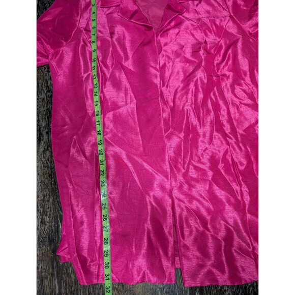 Chico's Hot Pink Topper Jacket Bracelet Sleeve Size 12 14 - Picture 12 of 13